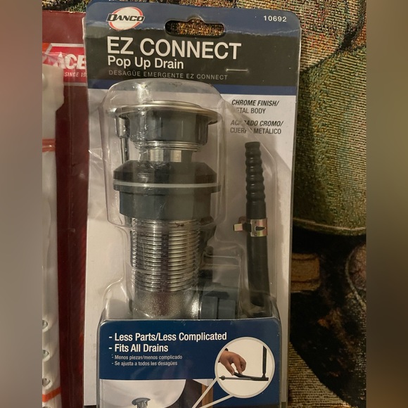 Lot of 2 Pop-up Drain Assemblies DANCO EZ Connect 10692 & ACE Hardware 41698 NEW - Picture 3 of 12